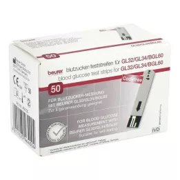 BEURER Tiras reactivas para medir la glucosa en sangre GL32/GL34/BGL60, 50 uds