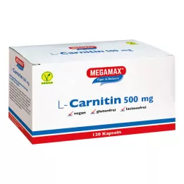 Cápsulas Megamax L-CARNITIN 500 mg, 120 uds