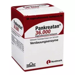 PANKREATAN 36.000 cápsulas duras gastrorresistentes, 50 uds