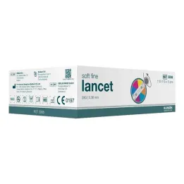 Lancetas de color fino Klinion Soft 28 g, 110 piezas