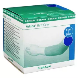 ASKINA Venda adhesiva Color 8 cmx20 m azul, 1 ud