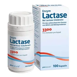 Lactasa 3300 FCC 200 mg cápsulas, 100 piezas