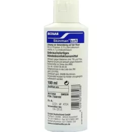 SKINMAN Botella de bolsillo de desinfección de mano suave, 100 ml