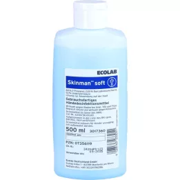 SKINMAN Botella dispensadora de desinfectante de manos suave, 500 ml