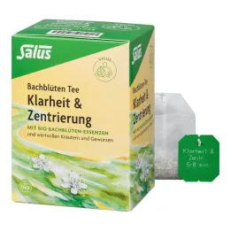 Claridad del té de flores de Bach &amp; Salus orgánico centrado, 15 piezas