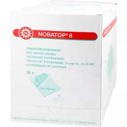 NOBATOP 8 compresas estériles de 10x10 cm, 25X5 uds