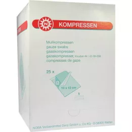 MULLKOMPRESSEN 10x10 cm estéril de 8 vías, 25X5 uds