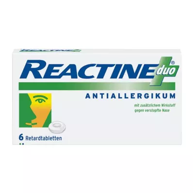 REACTINE Tabletas de liberación prolongada duo, 6 uds REACTINE Tabletas de liberación prolongada duo, 6 uds