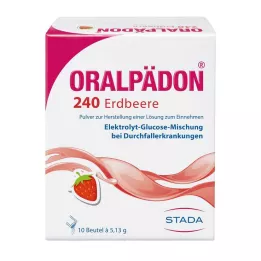 ORALPÄDON 240 Frascos de fresa en polvo, 10 uds