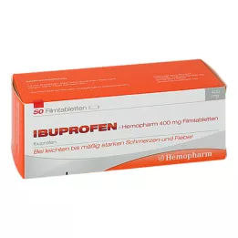 IBUPROFEN Hemopharm 400 mg comprimidos recubiertos con película, 50 uds