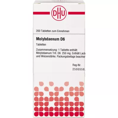 MOLYBDAENUM D 6 tabletas, 200 pz