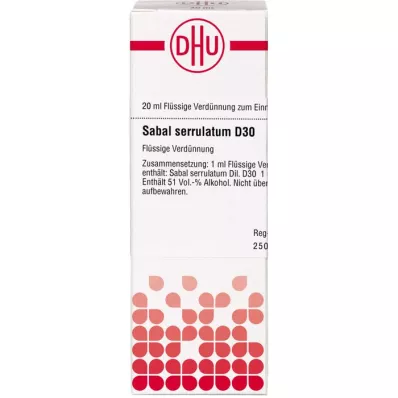 SABAL SERRULATUM Dilución D 30, 20 ml