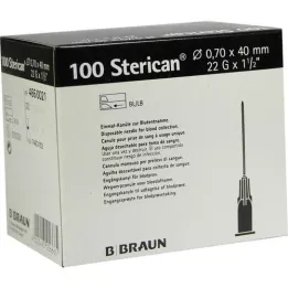 STERICAN Cánulas 22 GX1 1/2 0.7x40 mm, 100 pz