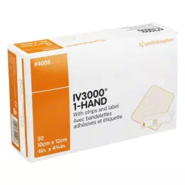 OPSITE IV 3000 cánulas de fijación transparentes de 10x12 cm, 50 uds