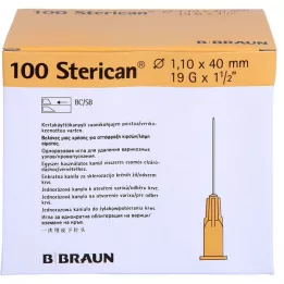 STERICAN Cánulas 19 Gx1 1/2 1,1x40 mm SB, 100 uds