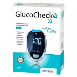 GLUCOCHECK XL Juego de medidor de glucosa en sangre mg/dl, 1 pieza
