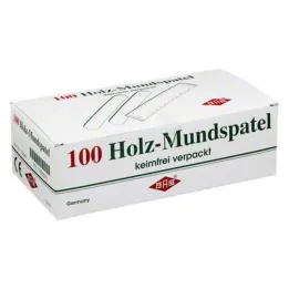 Depresores bucales de madera individualmente, 100 piezas
