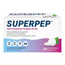 SUPERPEP Chicles de viaje grageas 20 mg, 20 uds