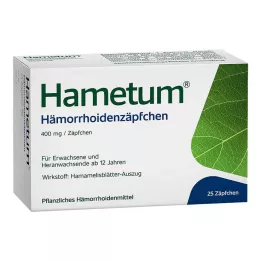 HAMETUM Supositorios para hemorroides, 25 uds