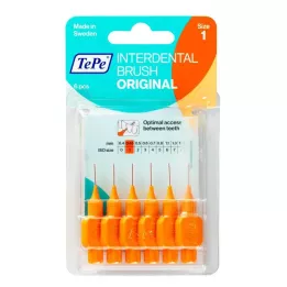 TEPE Interdental brush Original 0.45mm ISO 1 orange, 6 pcs