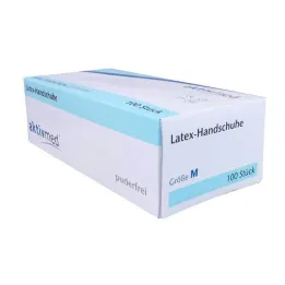 Guantes de látex una vez sin polvo M, 100 piezas