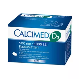 CALCIMED D3 500 mg/1000 U.I. comprimidos masticables, 120 uds