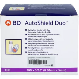 BD AUTOSHIELD Agujas de seguridad Duo de 5 mm, 100 uds