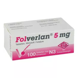 FOLVERLAN Comprimidos de 5 mg, 100 uds