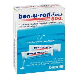 BEN-U-RON granulado directo de 500 mg fresa/vainilla, 10 uds