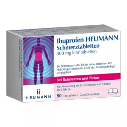 IBUPROFEN Comprimidos analgésicos Heumann de 400 mg, 50 uds