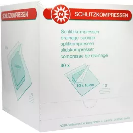SCHLITZKOMPRESSEN 10x10 cm estéril 12 pliegues, 40X2 uds
