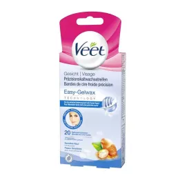 VEET Tiras de cera fría para el rostro, 20 uds