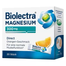 BIOLECTRA Magnesio 300 mg Directo Palitos de naranja, 20 uds