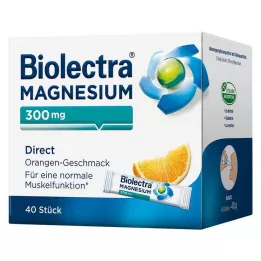 BIOLECTRA Magnesio 300 mg Directo Palitos de Naranja, 40 uds