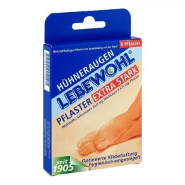 LEBEWOHL Yeso para maíz extra fuerte, 8 piezas