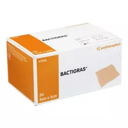 BACTIGRAS Gasa parafinada antiséptica 5x5 cm, 50 uds