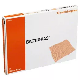 BACTIGRAS Gasa parafinada antiséptica 10x10 cm, 10 uds