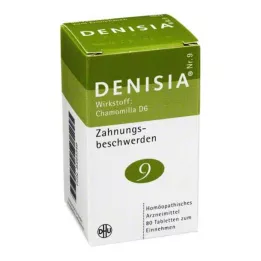 DENISIA 9 Pastillas para la dentición, 80 uds