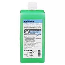 SOFTA MAN Botella dispensadora de desinfectante de manos, 1000 ml