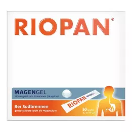 RIOPAN Gel para el estómago en barra, 50 unidades de 10 ml