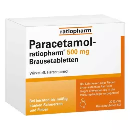 PARACETAMOL-Ratiopharm 500 mg comprimidos efervescentes, 20 uds
