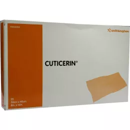 CUTICERIN Gasa de 20x40 cm con recubrimiento de ungüento, 25 piezas