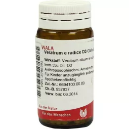 VERATRUM Glóbulos de raíz de E D 3, 20 g