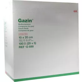 GAZIN Gasa comp.10x20 cm estéril 12 capas extra grande, 20X5 uds