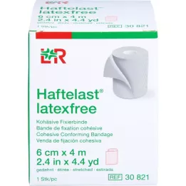 HAFTELAST Venda de fijación, cohesiva, sin látex, 6 cm x 4 m, crema, 1 pieza