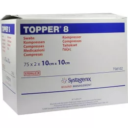 TOPPER 8 que comprende 10x10 cm estéril, 75x2 pz