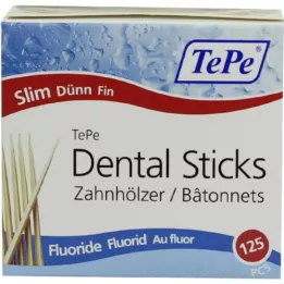 Tepe Rollos de dientes delgados con fluoruro, 125 pz