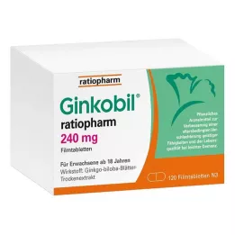 GINKOBIL-ratiopharm 240 mg comprimidos recubiertos con película, 120 uds