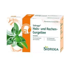 SIDROGA Bolsas de filtro de té para hacer gárgaras en la garganta y la faringe, 20 x 2,5 g