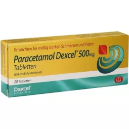 Paracetamol dexcel 500 mg tabletas, 20 pz